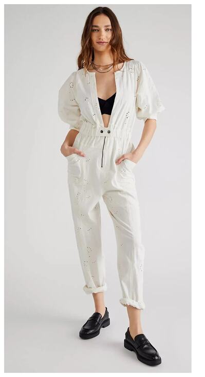 Free People Pants - NEW Free People Loving You Cotton Jumpsuit Size Medium